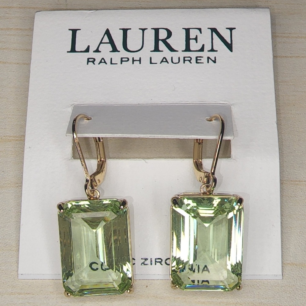 Lauren Ralph Lauren Gold-Tone Stone Drop Earrings